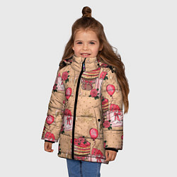 Куртка зимняя для девочки Праздничное настроение - сюрприз, цвет: 3D-светло-серый — фото 2