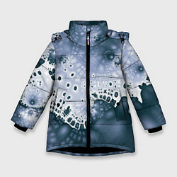 Куртка зимняя для девочки Коллекция Journey Синий 592-1, цвет: 3D-черный