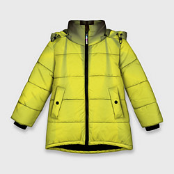 Зимняя куртка для девочки Орхидея в желтом Абстракция Дополнение 541-1