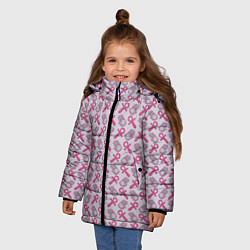Куртка зимняя для девочки Анкх Ключ Жизни, цвет: 3D-светло-серый — фото 2