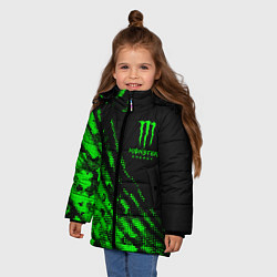 Куртка зимняя для девочки Monster Energy Текстура, цвет: 3D-красный — фото 2