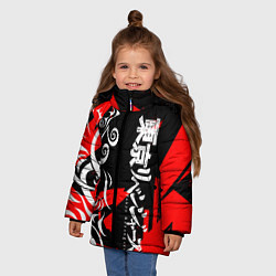 Куртка зимняя для девочки TOKYO REVENGERS ТОСВА RED VER, цвет: 3D-черный — фото 2