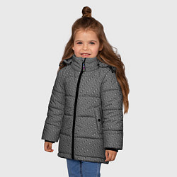 Куртка зимняя для девочки Зиг-заг Классика, цвет: 3D-светло-серый — фото 2
