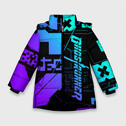 Куртка зимняя для девочки Ghostrunner Neon, цвет: 3D-черный