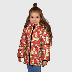 Куртка зимняя для девочки Ингредиенты для Пиццы, цвет: 3D-светло-серый — фото 2