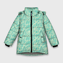 Куртка зимняя для девочки Лазурная вода, цвет: 3D-светло-серый