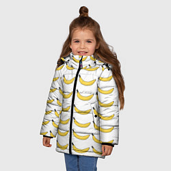 Куртка зимняя для девочки Крупный Банановый рай, цвет: 3D-светло-серый — фото 2