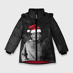 Куртка зимняя для девочки Санта Сальвадор Дали, цвет: 3D-красный