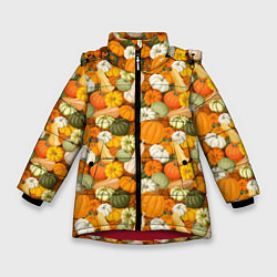 Куртка зимняя для девочки Тыквы Pumpkin, цвет: 3D-красный