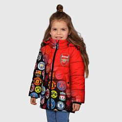 Куртка зимняя для девочки ARSENAL SPORT BEST FC, цвет: 3D-черный — фото 2