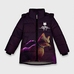 Куртка зимняя для девочки Stray Боевой котик, цвет: 3D-светло-серый