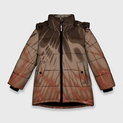 Зимняя куртка для девочки Коллекция Rays Лучи Коричневый Абстракция 662-27-w