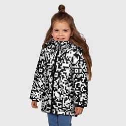 Куртка зимняя для девочки Стиль QR код, цвет: 3D-красный — фото 2