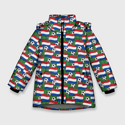 Куртка зимняя для девочки Голландия футбол, цвет: 3D-светло-серый