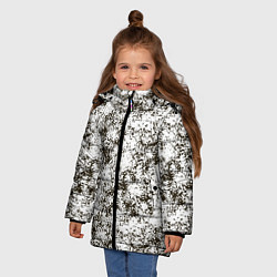 Куртка зимняя для девочки Зимний Камуфляж цифра, цвет: 3D-светло-серый — фото 2