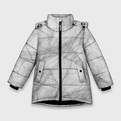 Куртка зимняя для девочки Коллекция Get inspired! Абстракция 528-345-Gi-fl44, цвет: 3D-черный