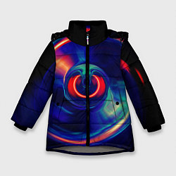 Куртка зимняя для девочки Сверхновая сингулярность, цвет: 3D-светло-серый