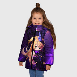 Куртка зимняя для девочки Fischl Фишль, цвет: 3D-черный — фото 2