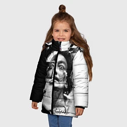 Куртка зимняя для девочки Salvador Dali - Сальвадор Дали, цвет: 3D-светло-серый — фото 2