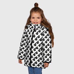 Куртка зимняя для девочки Пиксельные Очки смирись с этим, цвет: 3D-светло-серый — фото 2