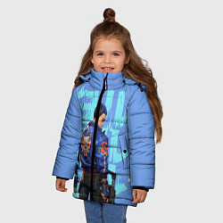 Куртка зимняя для девочки Юру спиной, цвет: 3D-черный — фото 2