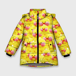 Куртка зимняя для девочки УТОЧКА ЛАЛАФАНФАН - УТЯ, цвет: 3D-светло-серый