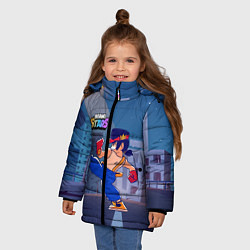 Куртка зимняя для девочки ФЭНГ КАРАТИСТ BRAWL STARS, цвет: 3D-черный — фото 2