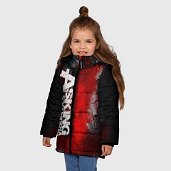 Куртка зимняя для девочки Asking Alexandria British, цвет: 3D-черный — фото 2