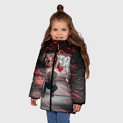 Куртка зимняя для девочки Декстер Новая Кровь сериал супер, цвет: 3D-светло-серый — фото 2