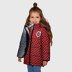 Куртка зимняя для девочки Volvo Logo Texture, цвет: 3D-черный — фото 2