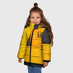 Куртка зимняя для девочки Honda - Yellow, цвет: 3D-красный — фото 2