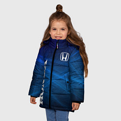 Куртка зимняя для девочки Honda - Blue, цвет: 3D-черный — фото 2