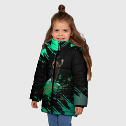 Куртка зимняя для девочки Викинги: Вальхалла класс, цвет: 3D-светло-серый — фото 2