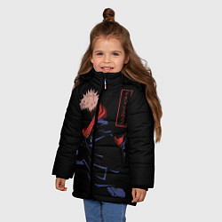 Куртка зимняя для девочки Юдзи art, цвет: 3D-светло-серый — фото 2