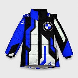 Куртка зимняя для девочки БМВ BMW AUTO, цвет: 3D-светло-серый