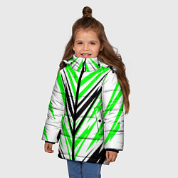 Куртка зимняя для девочки Абстрактная симметрия, цвет: 3D-красный — фото 2