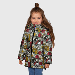 Куртка зимняя для девочки Азартные Игры Казино, цвет: 3D-красный — фото 2