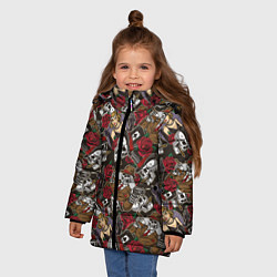Куртка зимняя для девочки Мафия Mafia, цвет: 3D-черный — фото 2