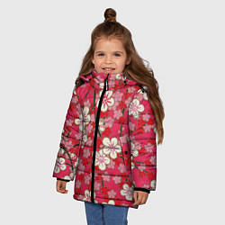Куртка зимняя для девочки Пышная весна, цвет: 3D-черный — фото 2