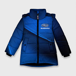 Куртка зимняя для девочки Subaru sport, цвет: 3D-черный