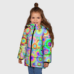 Куртка зимняя для девочки Disco-Tie-Dye, цвет: 3D-красный — фото 2