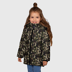 Куртка зимняя для девочки Раки камуфляж, цвет: 3D-светло-серый — фото 2