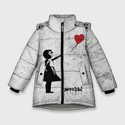Куртка зимняя для девочки Бэнкси Всегда есть надежда There is Always Hope Ba, цвет: 3D-светло-серый