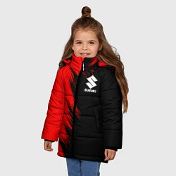 Куртка зимняя для девочки SUZUKI sport, цвет: 3D-черный — фото 2