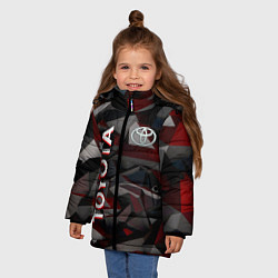 Куртка зимняя для девочки Toyota тойота abstraction, цвет: 3D-черный — фото 2