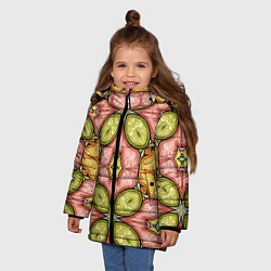 Куртка зимняя для девочки Калейдоскоп узоры, цвет: 3D-красный — фото 2