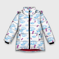 Куртка зимняя для девочки ARCANE League Of Legends ТАТУИРОВКА, цвет: 3D-красный