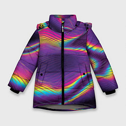Зимняя куртка для девочки Neon fashion pattern Wave