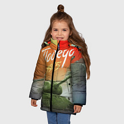 Куртка зимняя для девочки ДЕНЬ ПОБЕДЫ!, цвет: 3D-светло-серый — фото 2