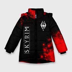 Куртка зимняя для девочки SKYRIM Арт, цвет: 3D-черный